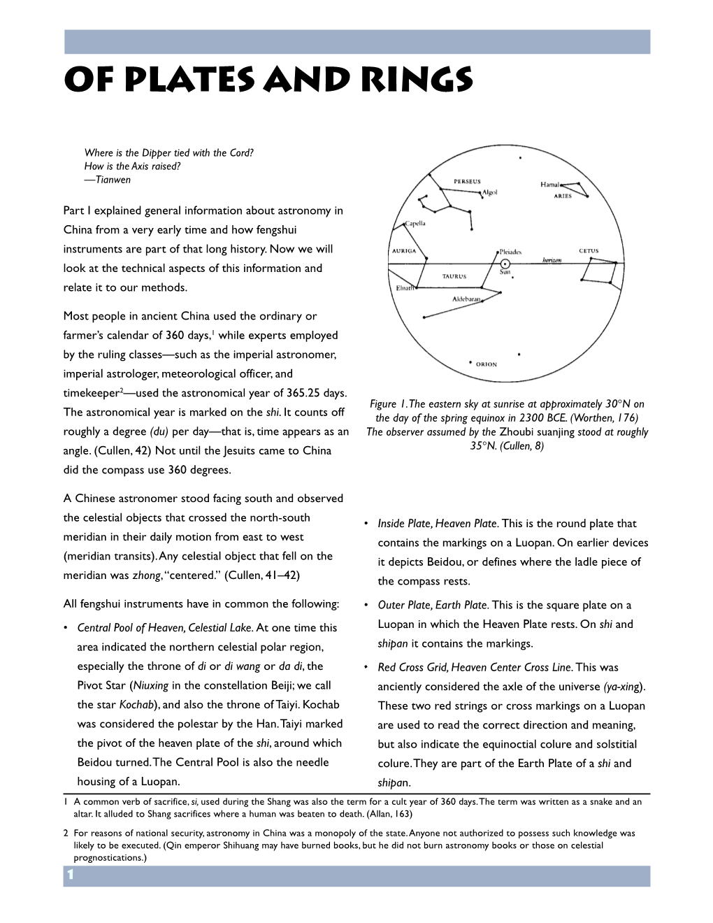 Of Plates and Rings