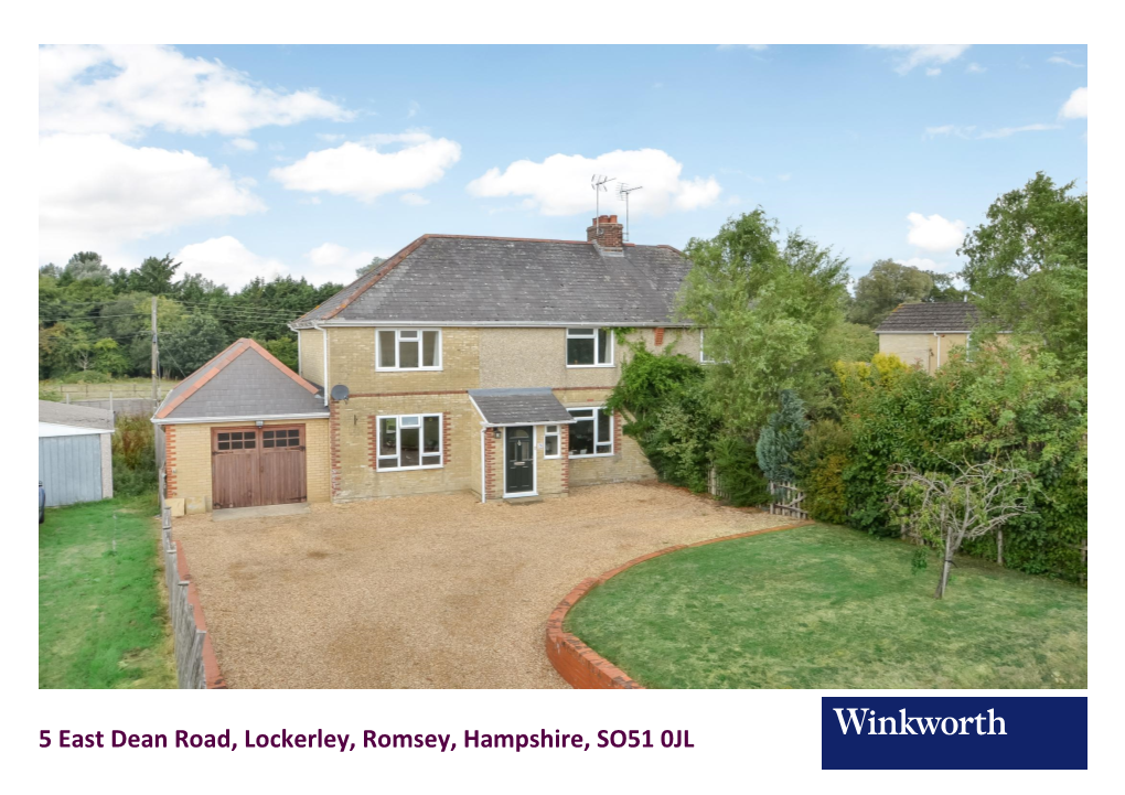 5 East Dean Road, Lockerley, Romsey, Hampshire, SO51 0JL