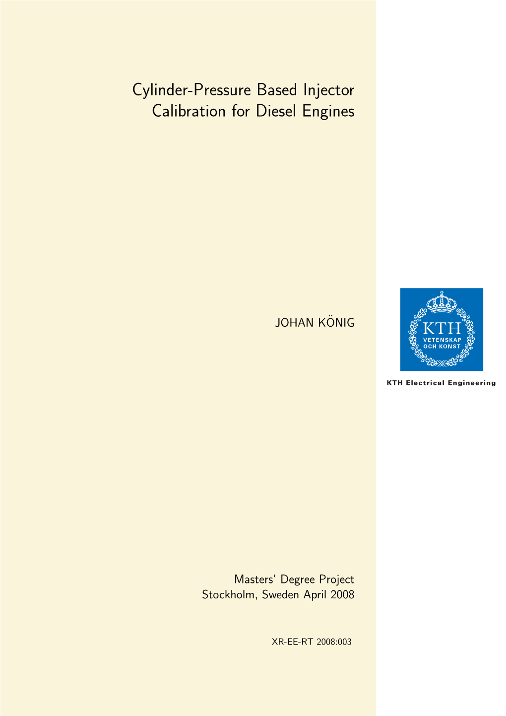 Cylinder-Pressure Based Injector Calibration for Diesel Engines