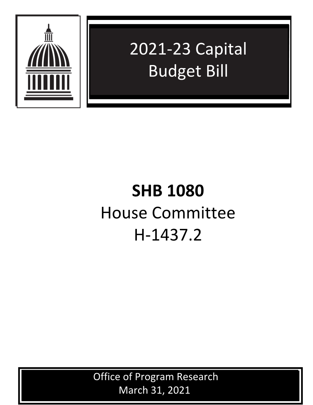 2021-23 Capital Budget Bill