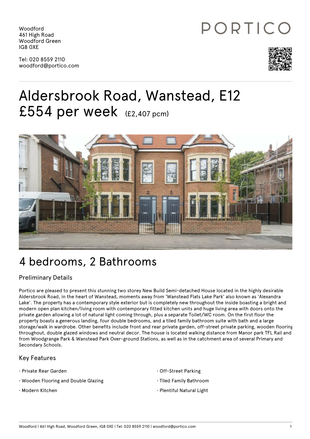 Aldersbrook Road, Wanstead, E12 £554 Per Week