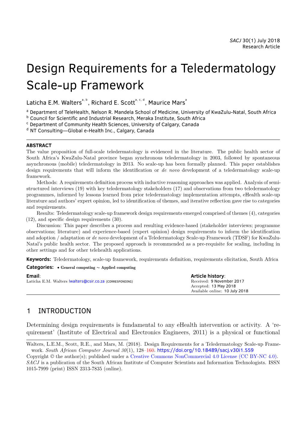 Design Requirements for a Teledermatology Scale-Up Framework