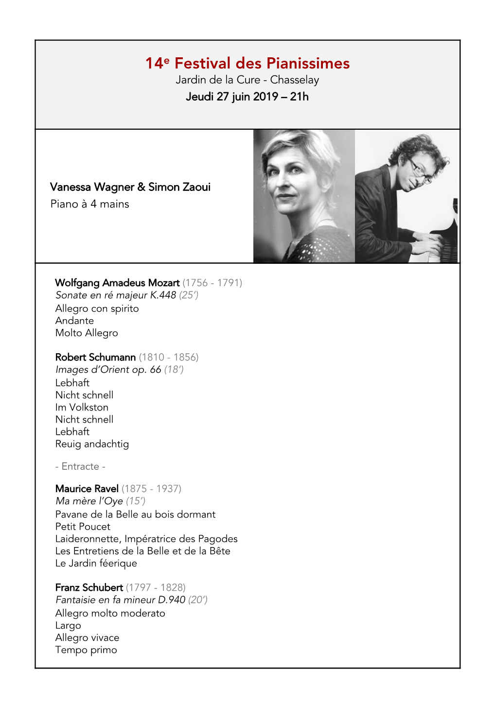 27.06 Programme Wagner Vermeulin