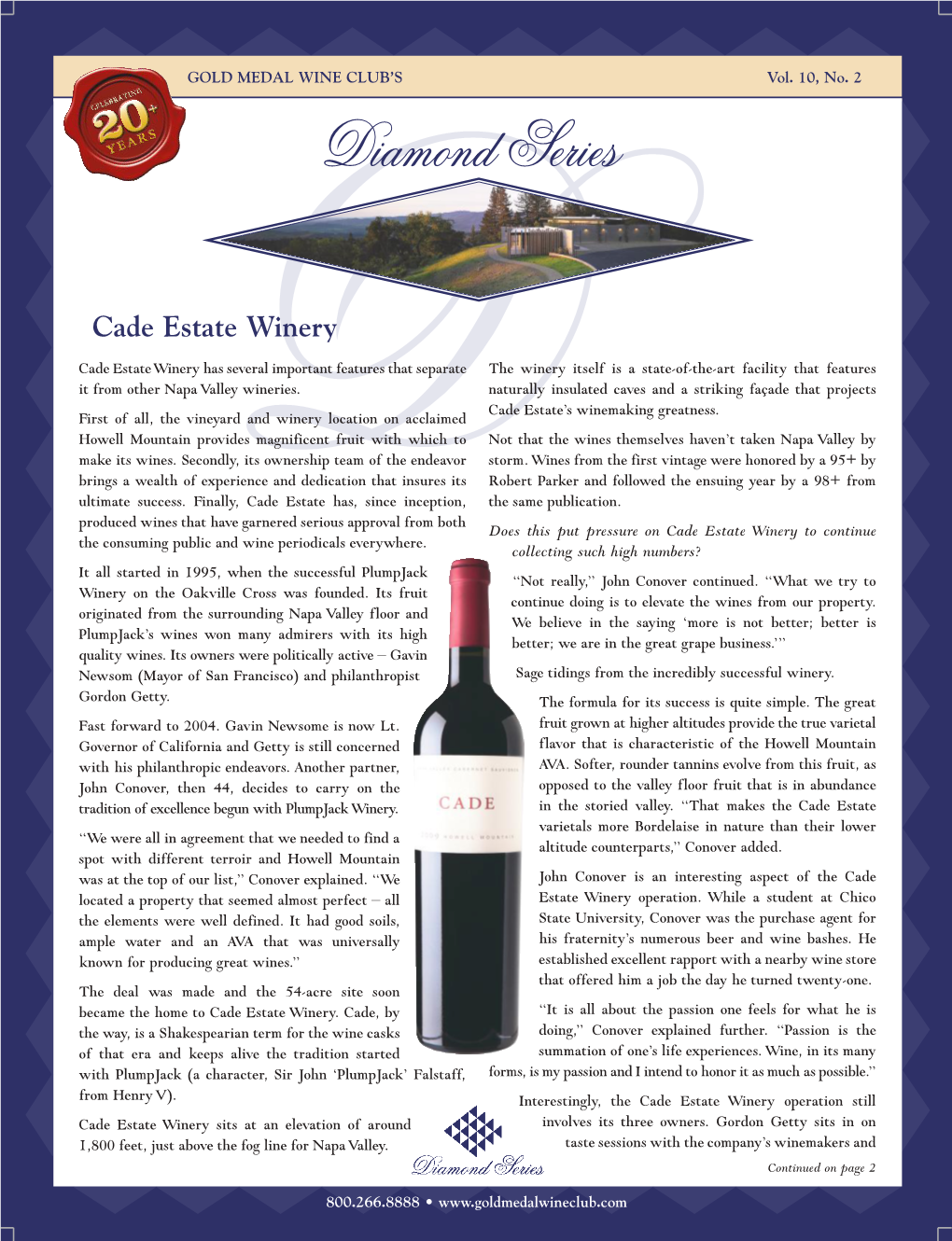 Diamond Cade Estate Winery February 2014 2009 Cabernet Sauvignon Download