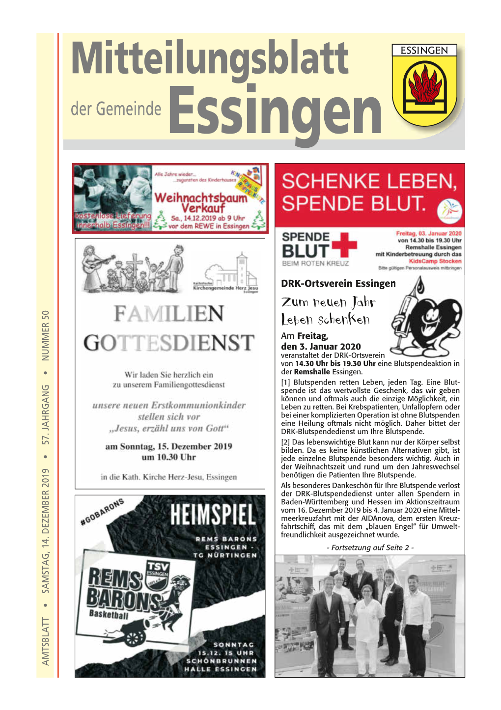 Mitteilungsblatt Der Gemeinde Essingen