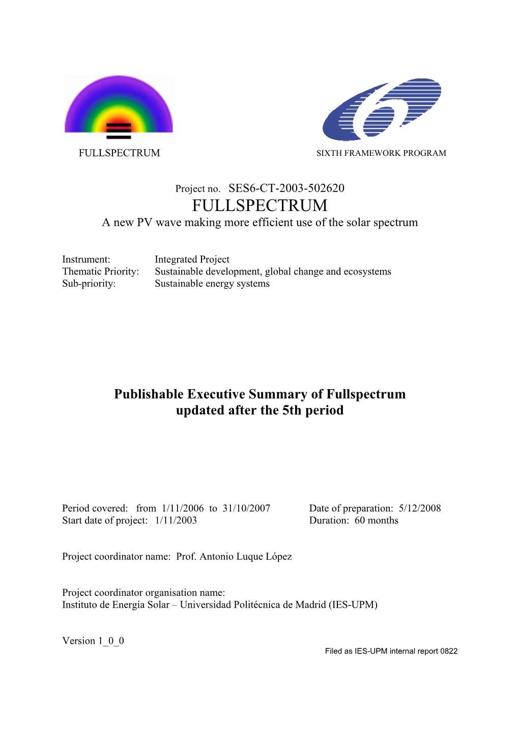 Fullspectrum Sixth Framework Program