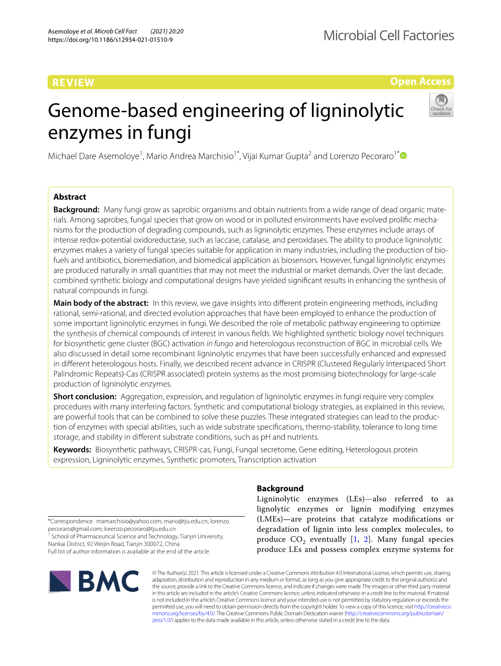 Genome-Based Engineering of Ligninolytic Enzymes in Fungi