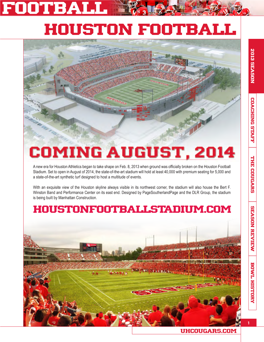 Ston Football Houston Football 2013 Season Coaching Staffcoaching the Cougars The