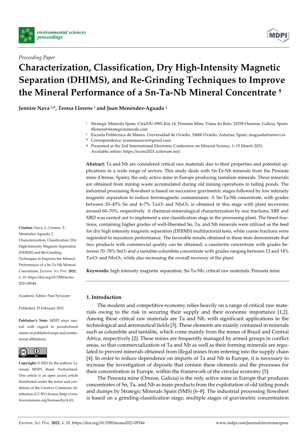 Characterization, Classification, Dry High-Intensity Magnetic Separation