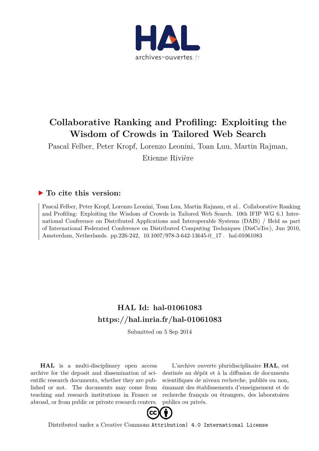 Collaborative Ranking and Profiling