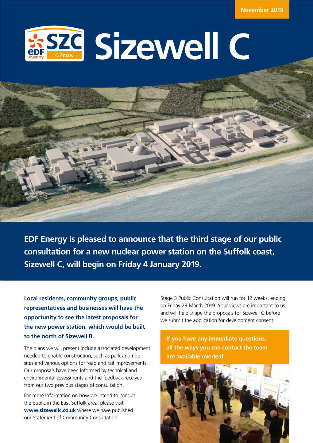 EDF Energy Is Pleased to Announce That the Third Stage of Our Public Consultation for a New Nuclear Power Station on the Suffolk