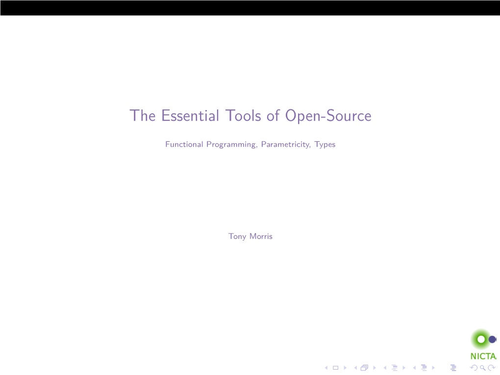 The Essential Tools of Open-Source