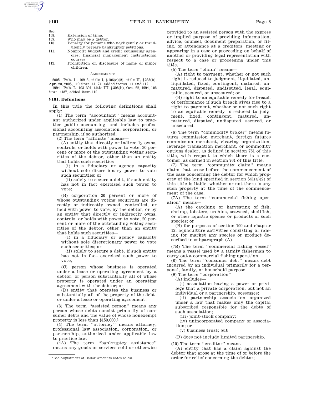 11 U.S.C. 101(4), Does Not In- Strumentality Is Actually Carrying out Some Govern- Clude a Transaction Such As a Policy Loan on an Insur- Mental Function