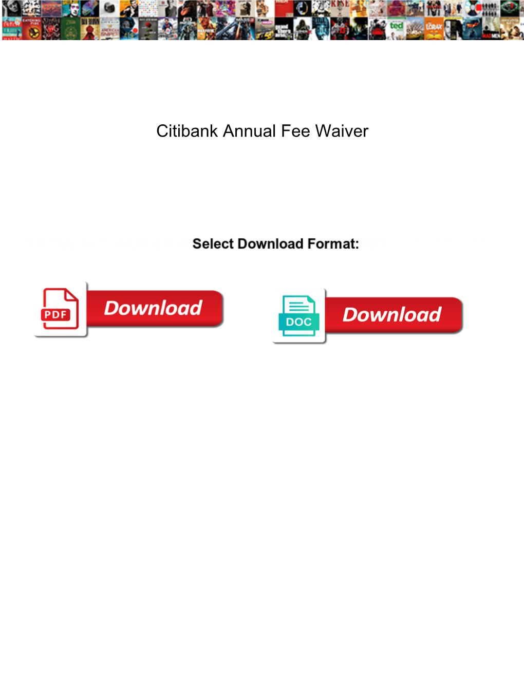 Citibank Annual Fee Waiver