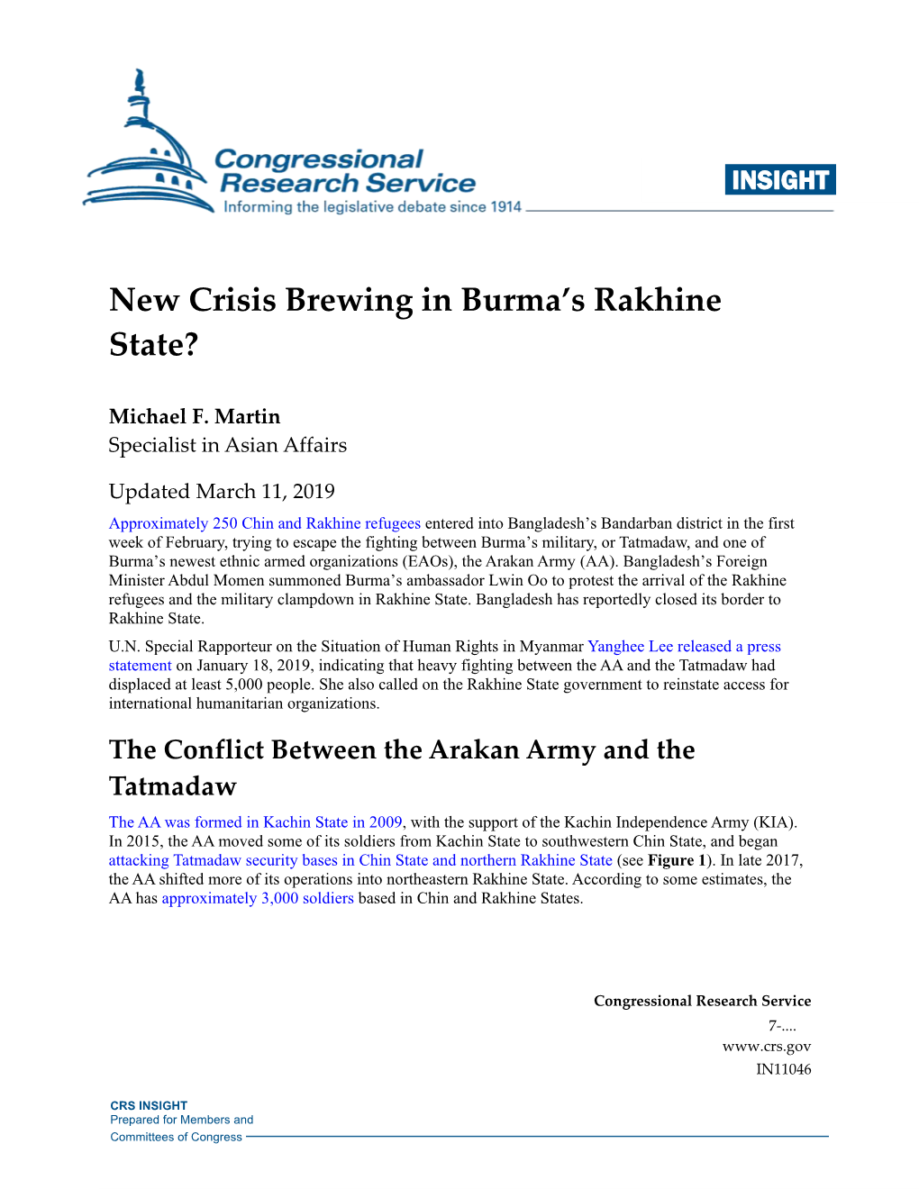 New Crisis Brewing in Burma's Rakhine State?