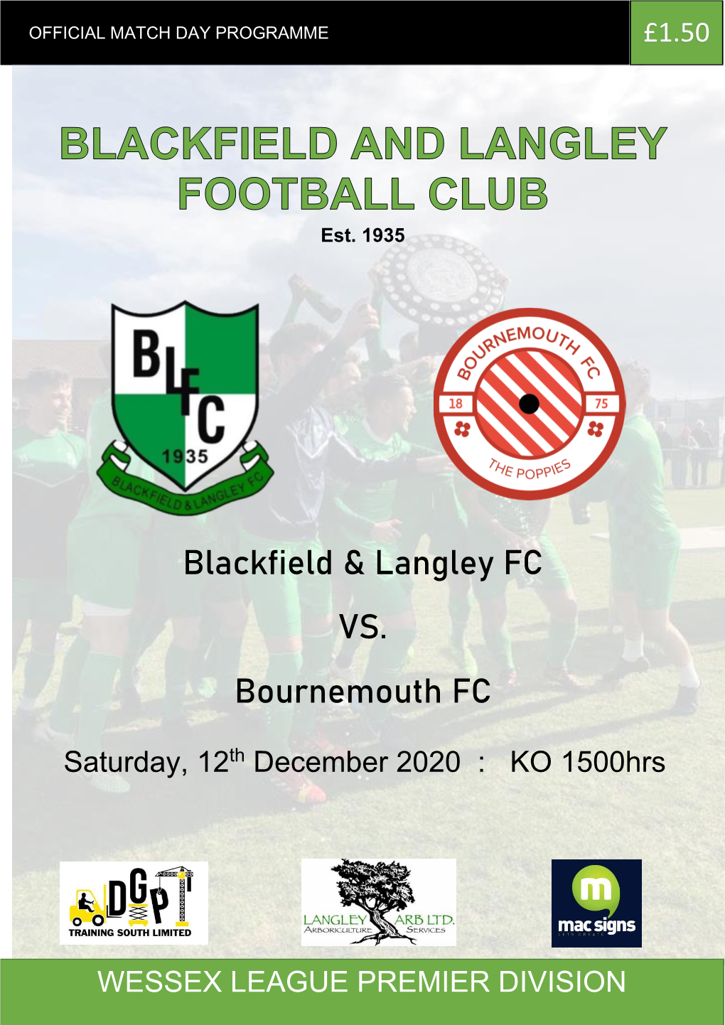 Blackfield & Langley FC VS. Bournemouth FC