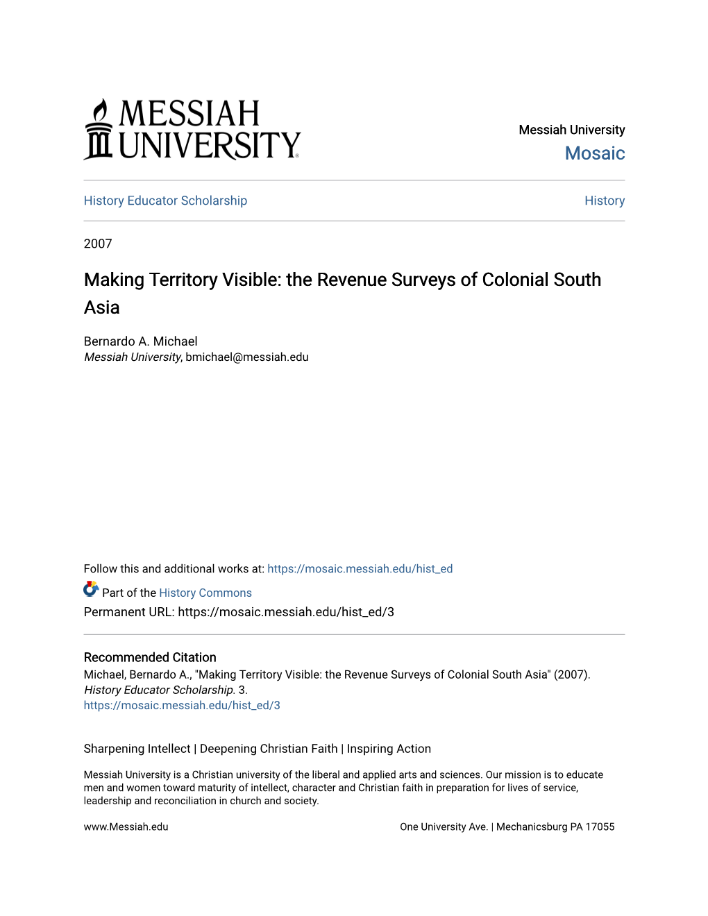 The Revenue Surveys of Colonial South Asia