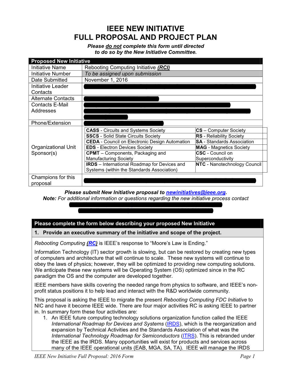 Rebooting Computing Initiative Full Proposal