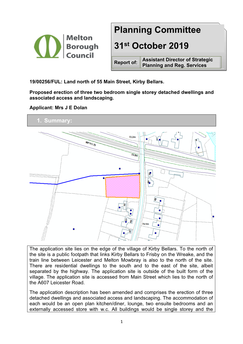 Planning Committee 31St October 2019