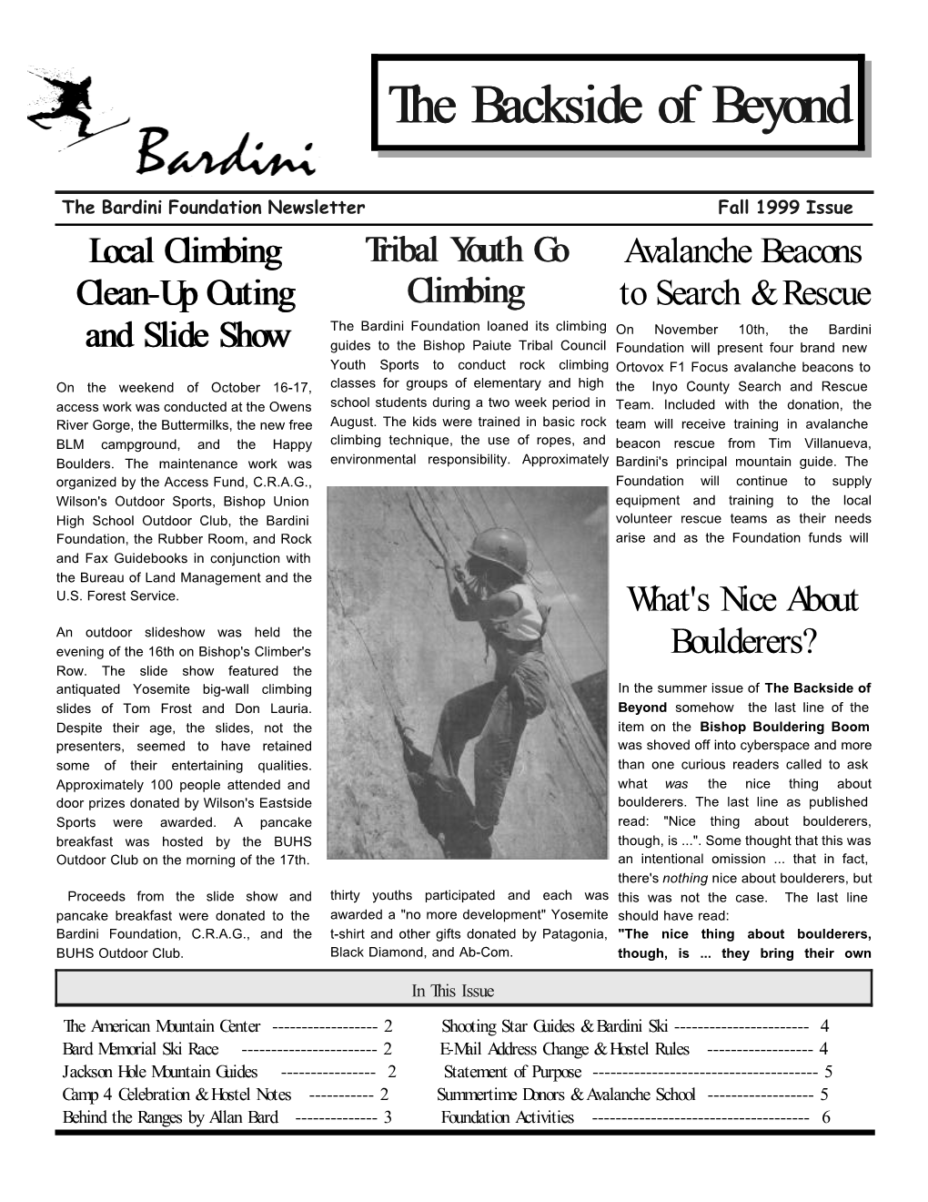 Fall 1999 Issue