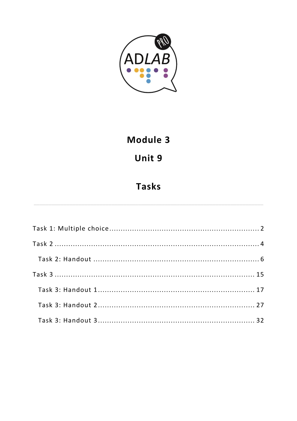 Module 3 Unit 9 Tasks