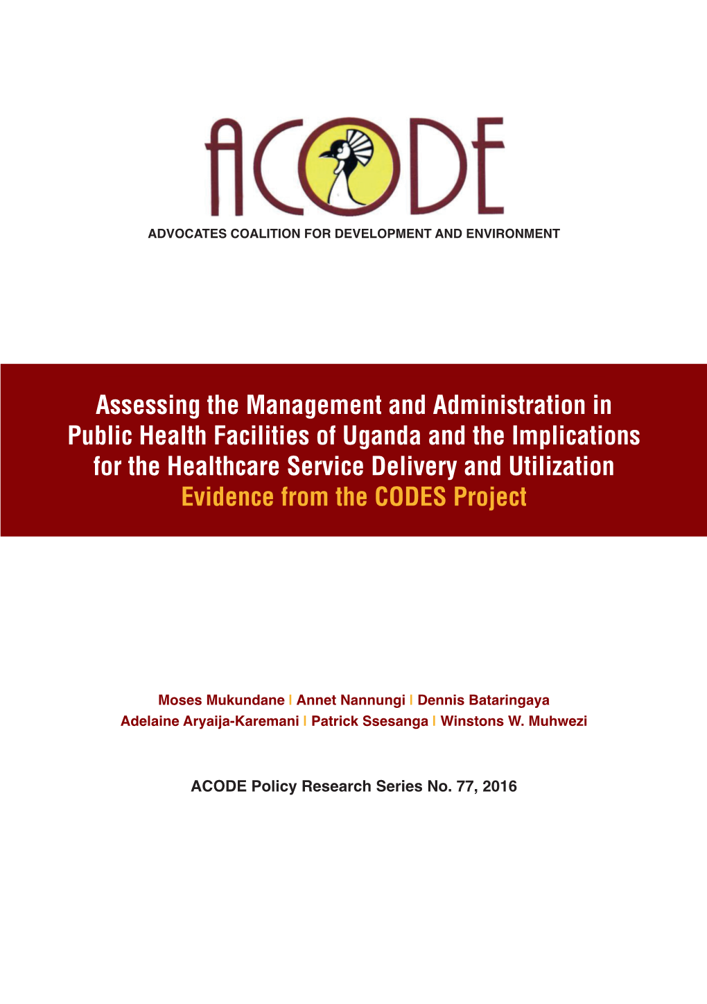 Assessing the Management and Administration in Public Health