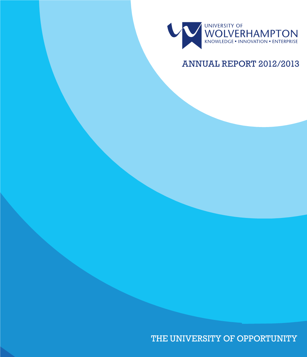 The University of Opportunity Annual Report 2012/2013