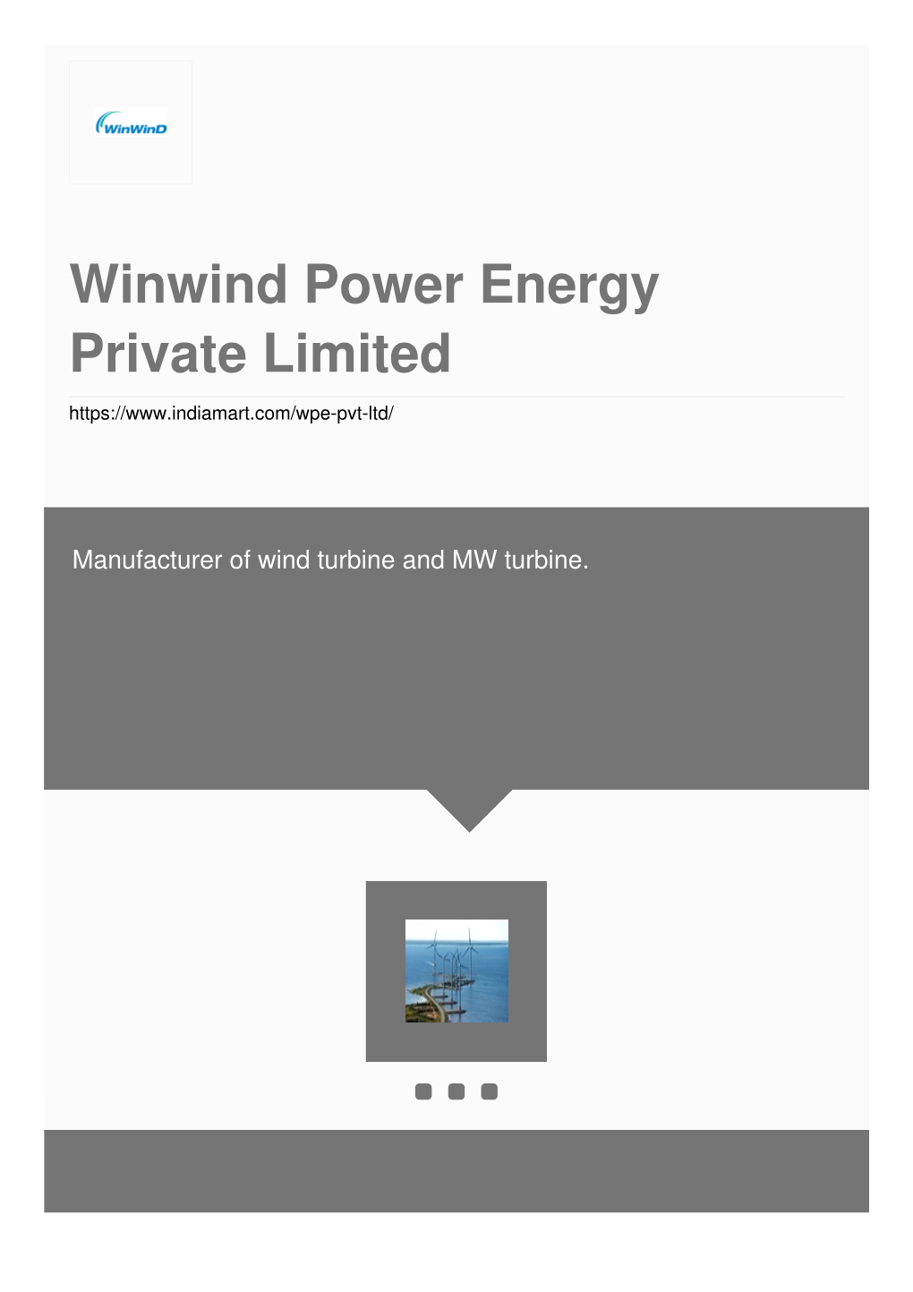 Winwind Power Energy Private Limited