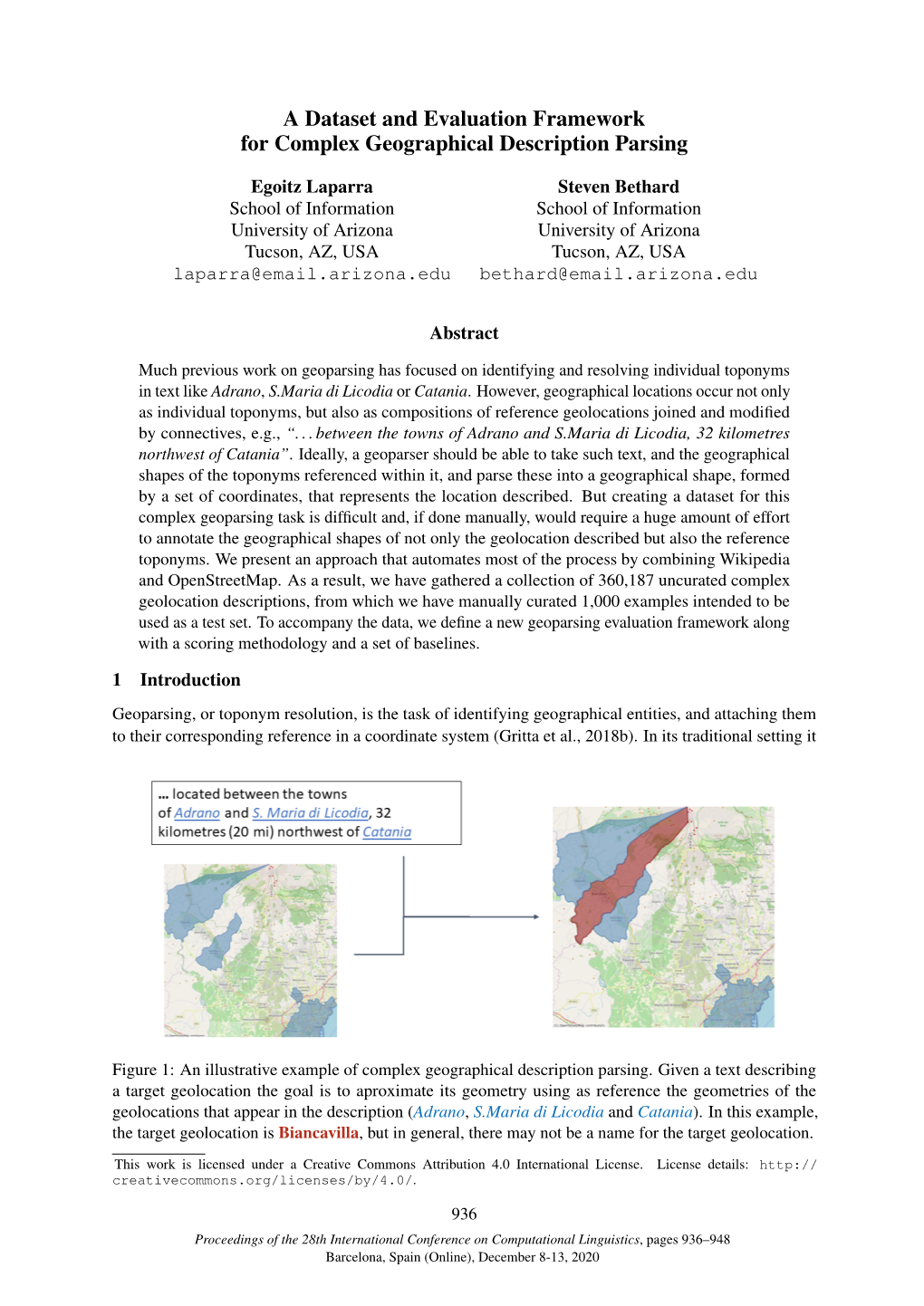 A Dataset and Evaluation Framework for Complex Geographical Description Parsing