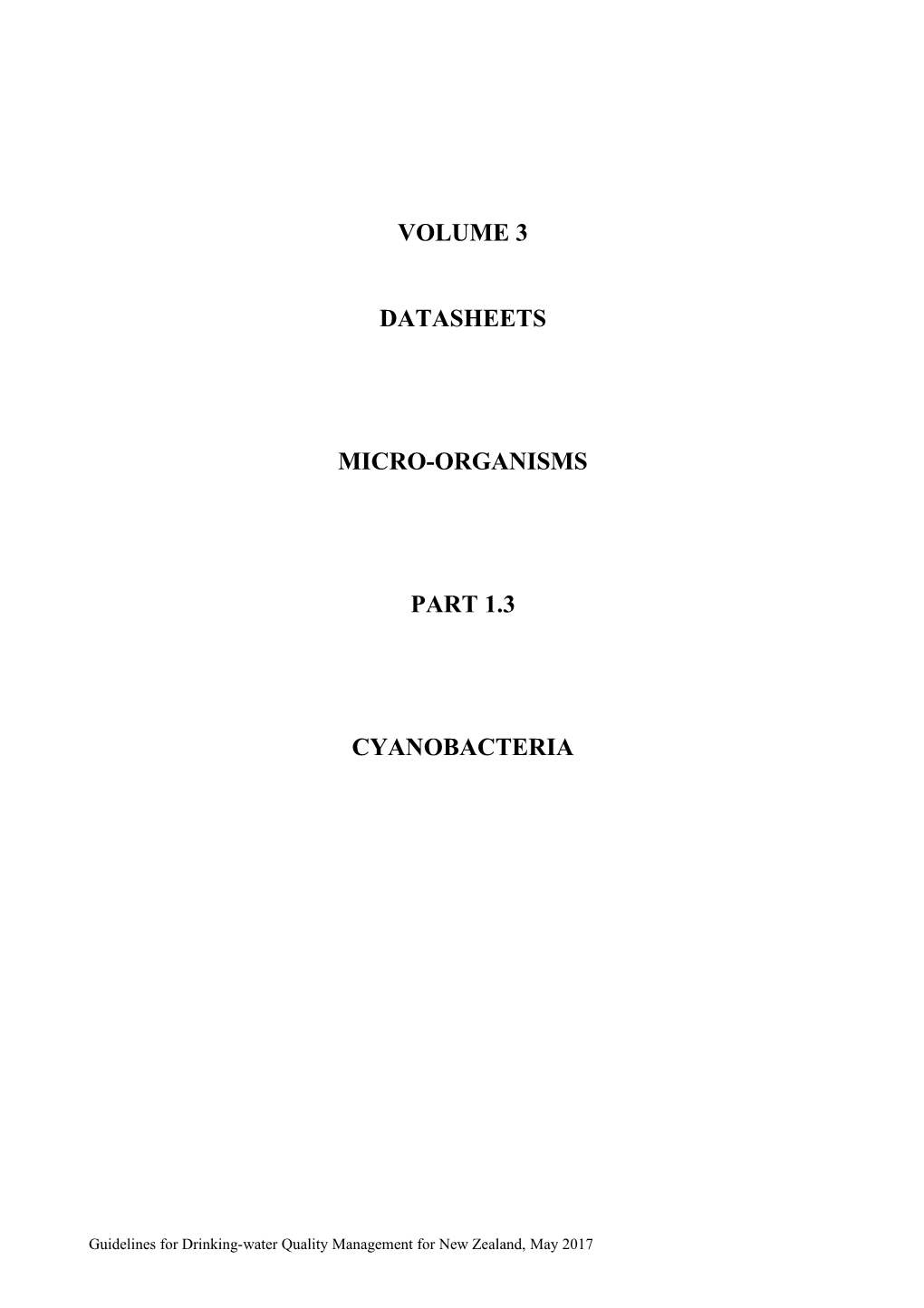 The Cyanobacteria Are Discussed Together in This Single Datasheet