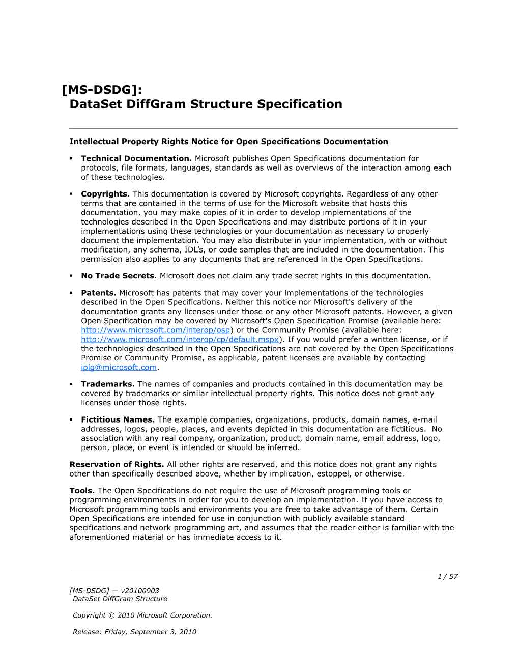 Intellectual Property Rights Notice for Open Specifications Documentation s62