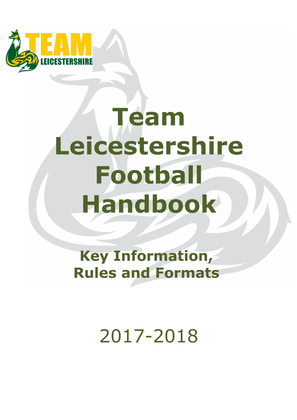 Team Leicestershire Football Handbook