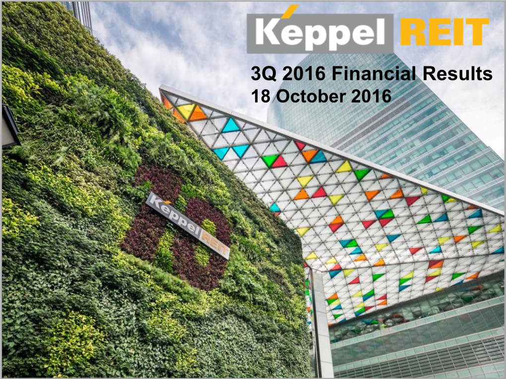 3Q 2016 Financial Results 18 October 2016