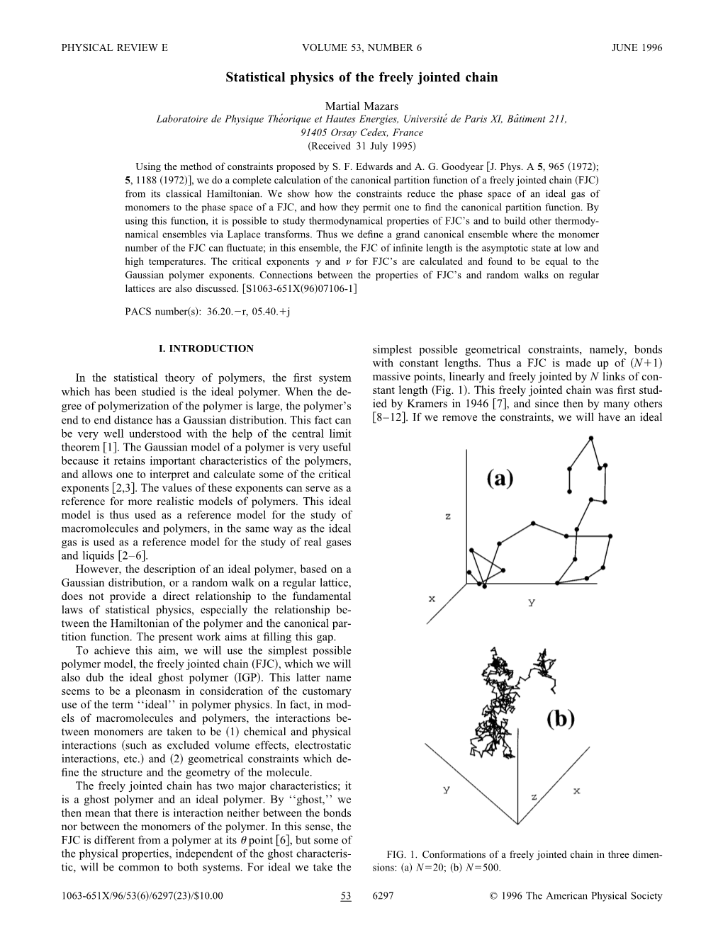 Statistical Physics of the Freely Jointed Chain