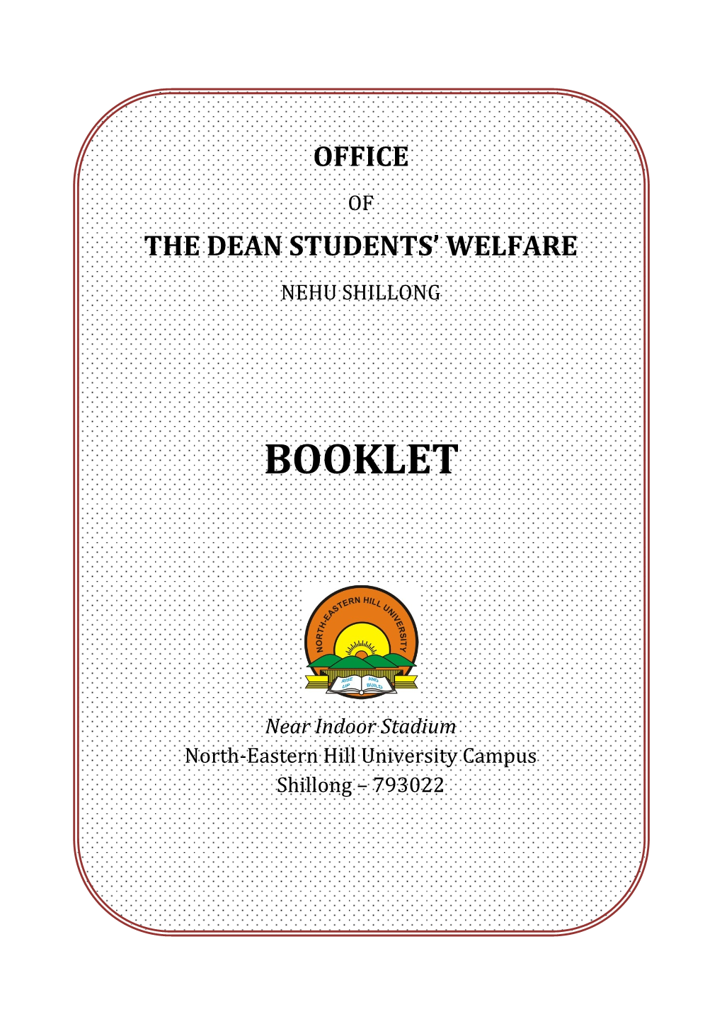 Dean Student's Welfare Office Booklet