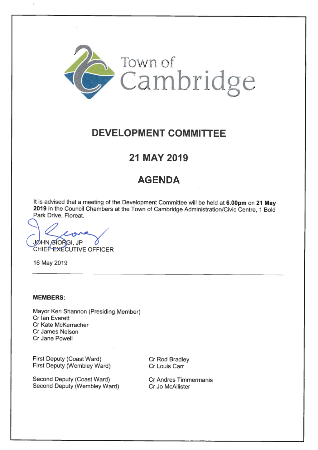 Development Committee 21 May 2019