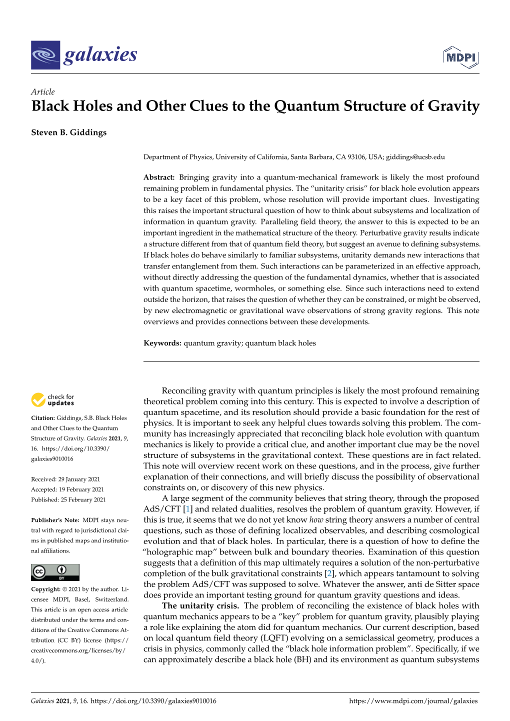 Black Holes and Other Clues to the Quantum Structure of Gravity