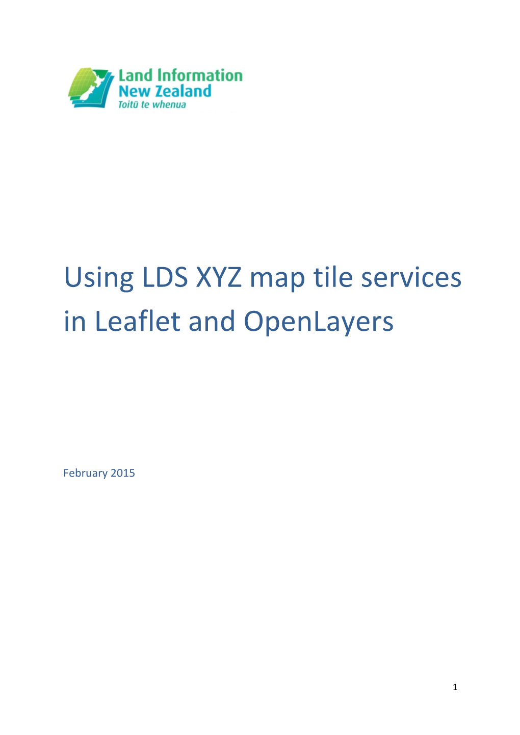 Using LDS XYZ Map Tile Services in Leaflet and Openlayers