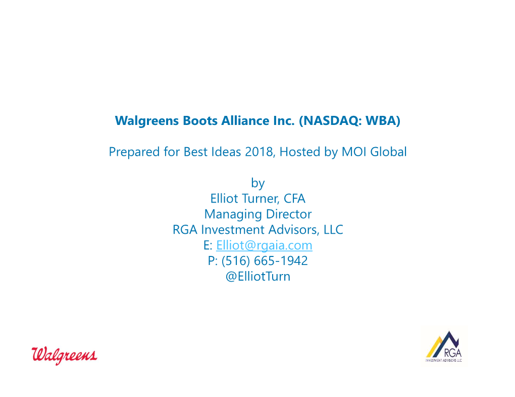 Walgreens Boots Alliance Inc. (NASDAQ: WBA)