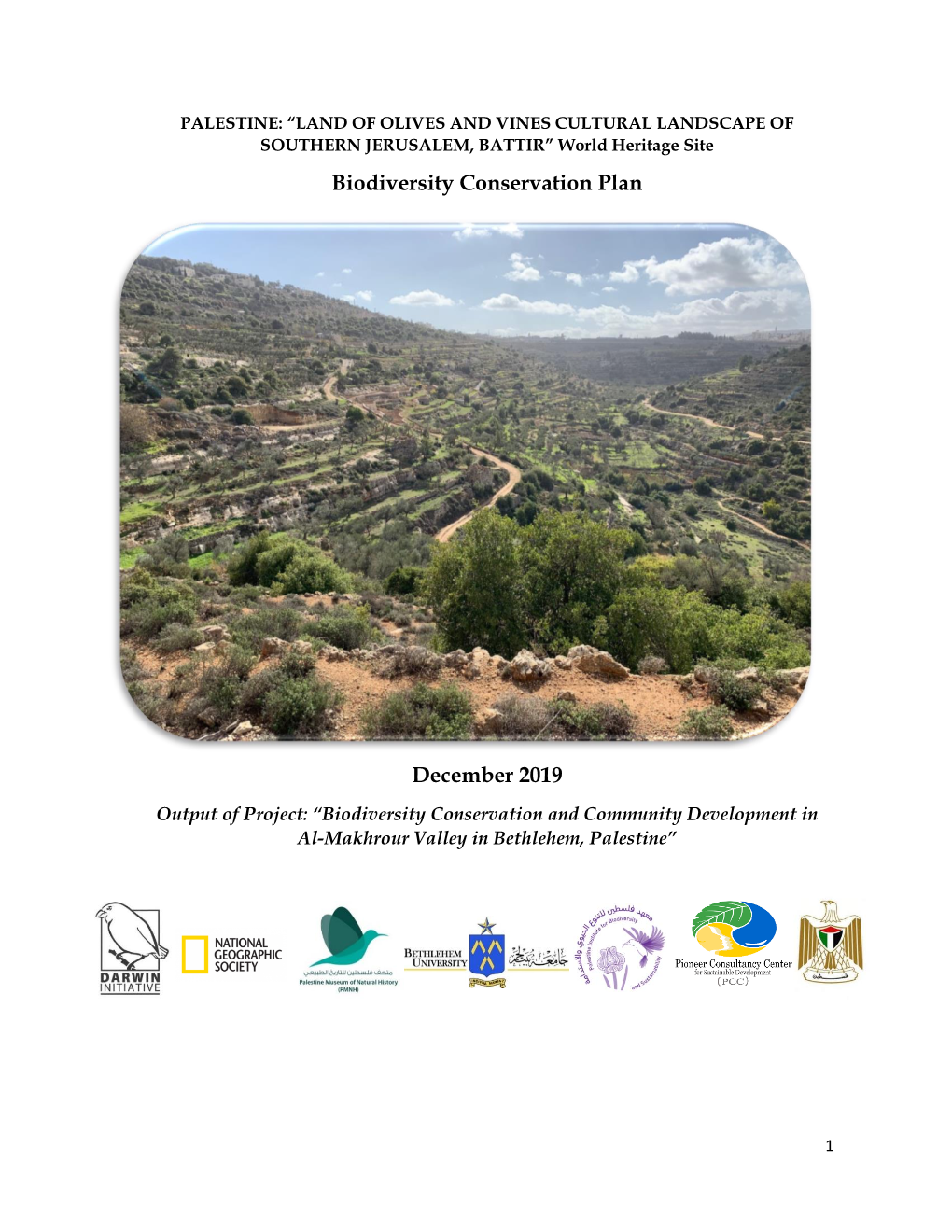 Biodiversity Conservation Plan December 2019