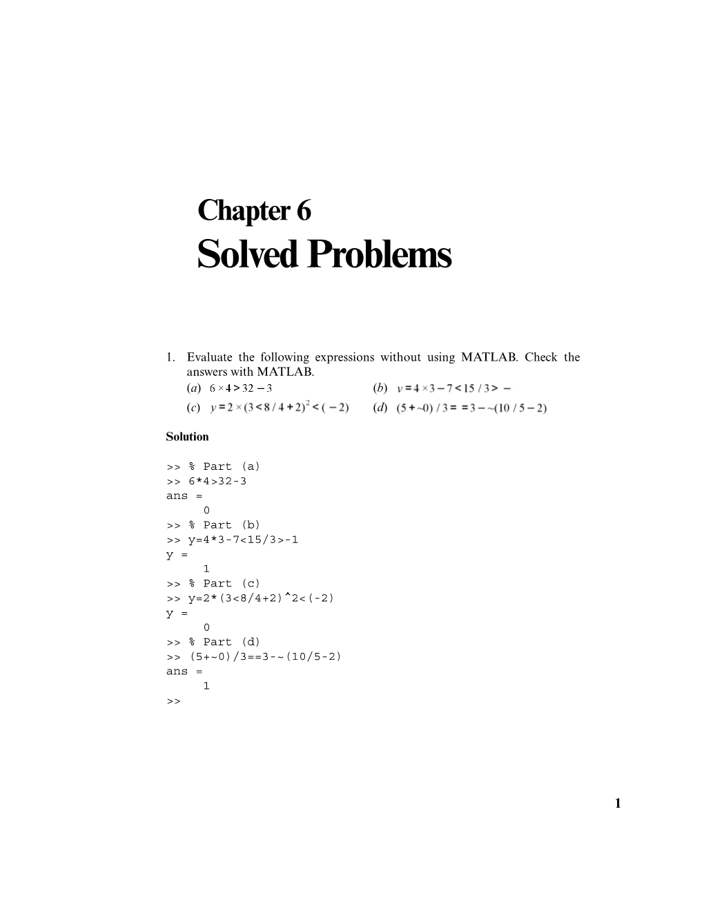 Chapter 6 Solved Problems