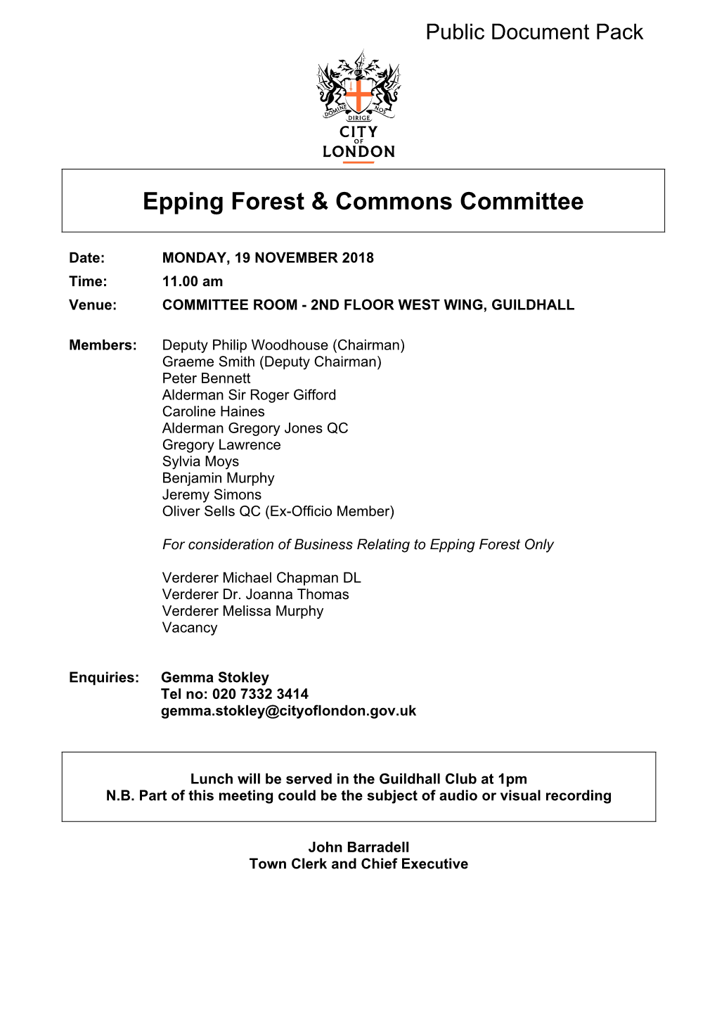 (Public Pack)Agenda Document for Epping Forest