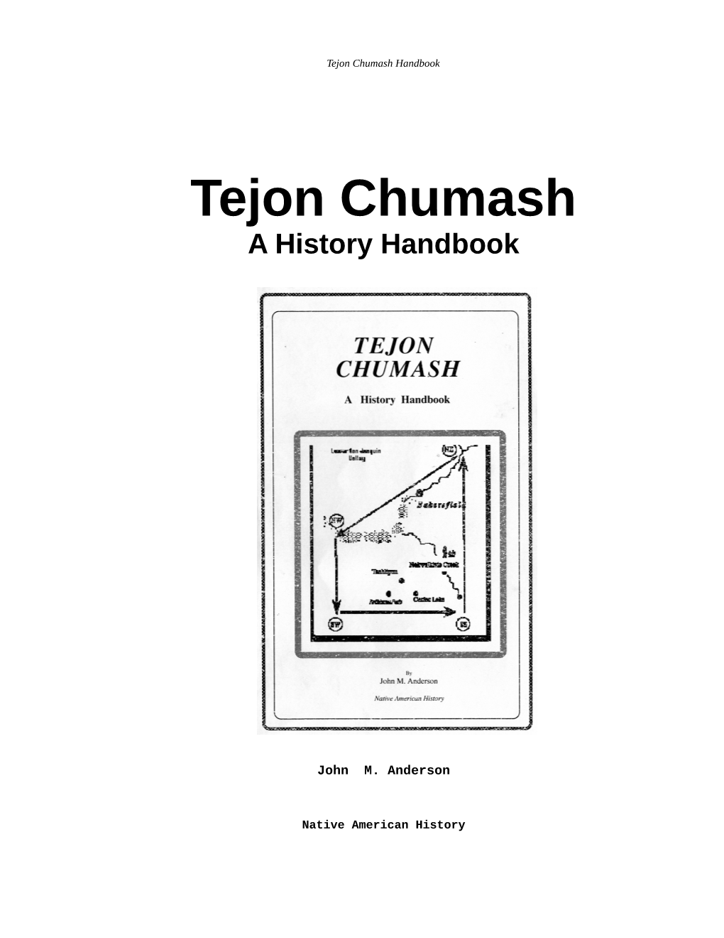 Tejon Chumash Handbook