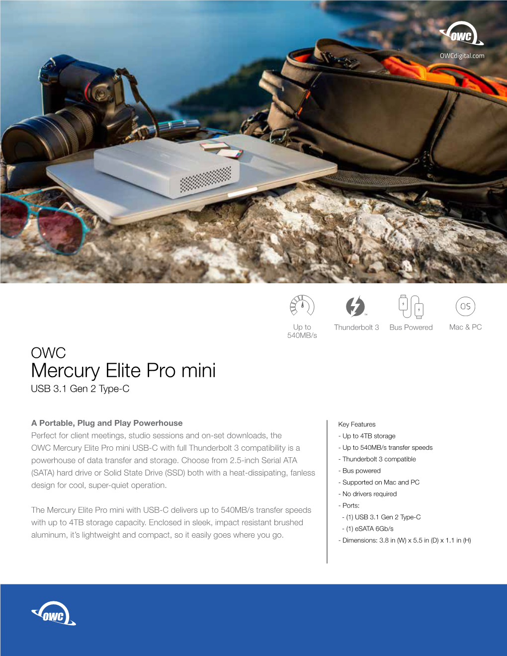 OWC Mercury Elite Pro Mini USB 3.1 Gen 2 Type-C