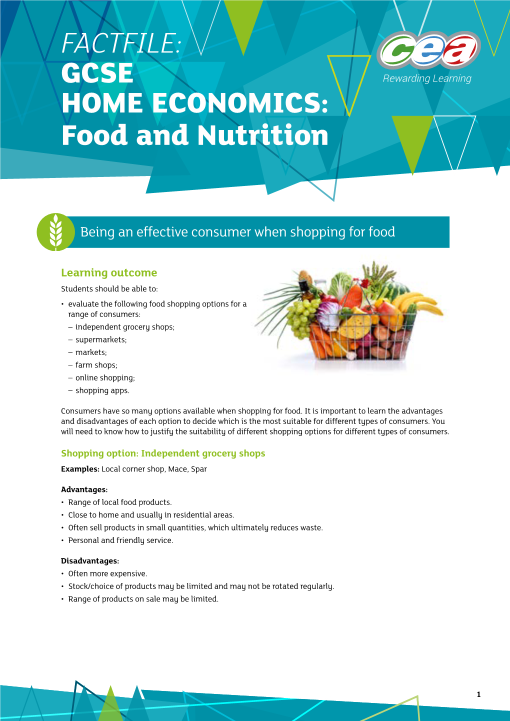 Food and Nutrition