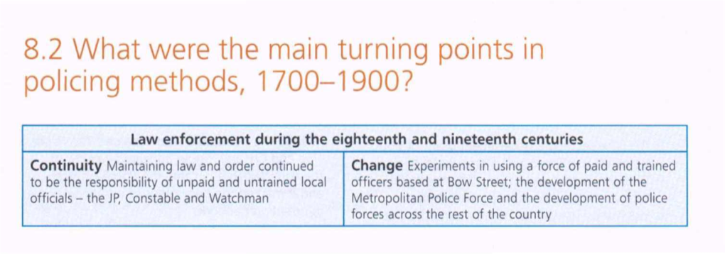 8.2 What Were the Main Turning Points in Policing Methods, 1700-19007