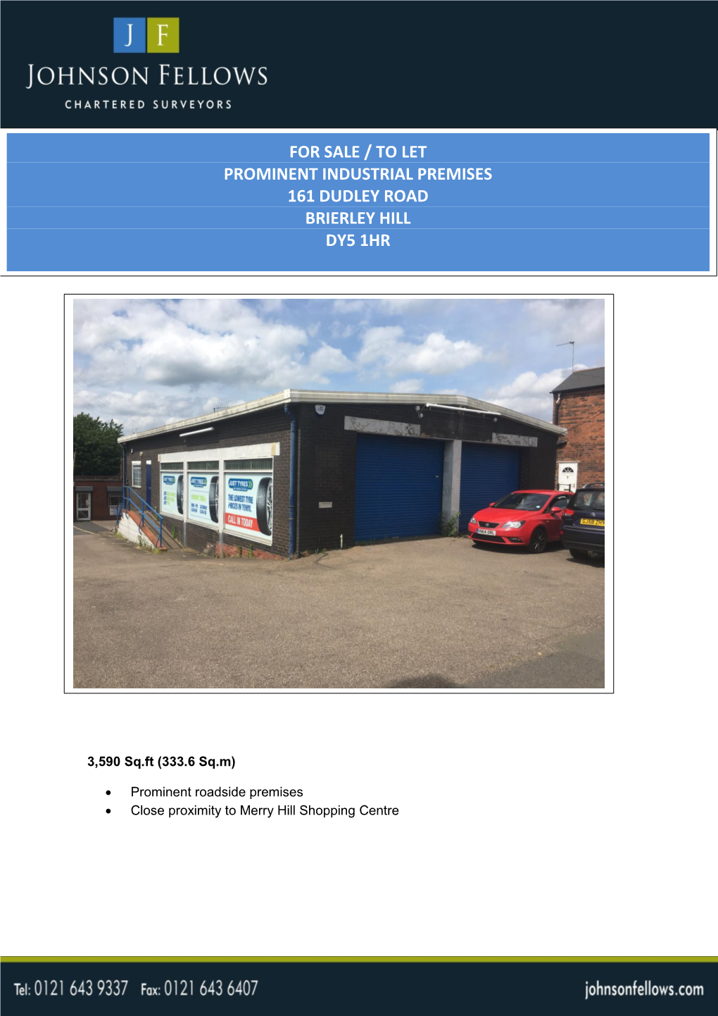 For Sale / to Let Prominent Industrial Premises 161 Dudley Road
