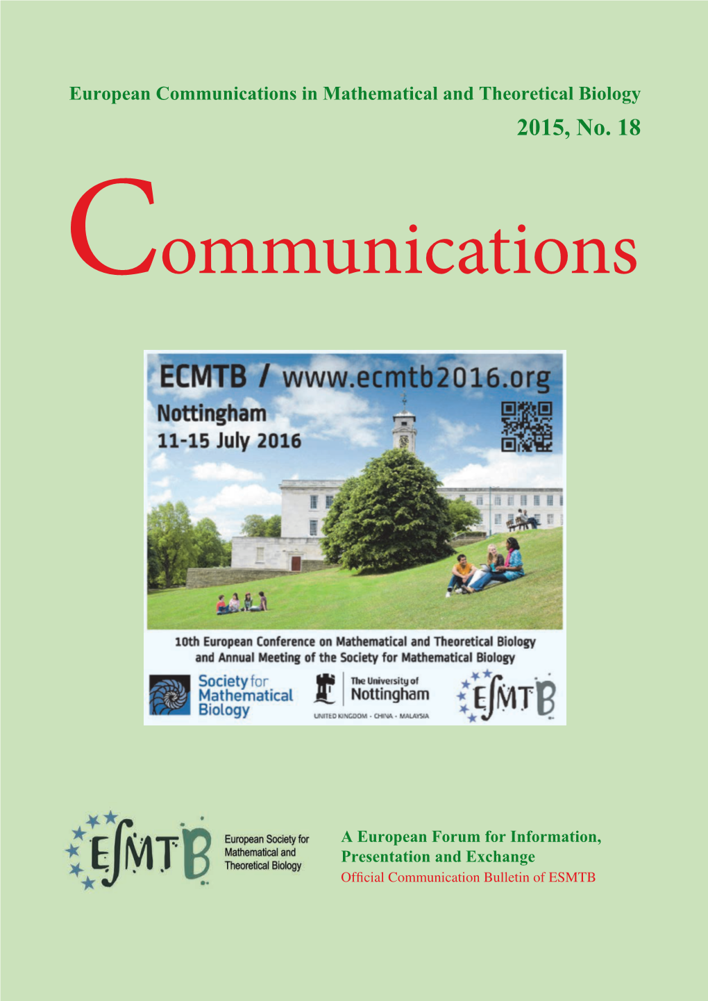 Communications in Mathematical and Theoretical Biology 2015, No