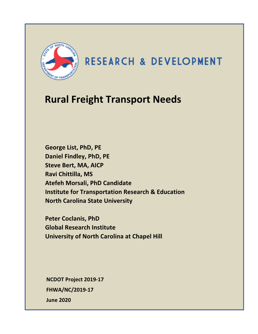 Rural Freight Transport Needs