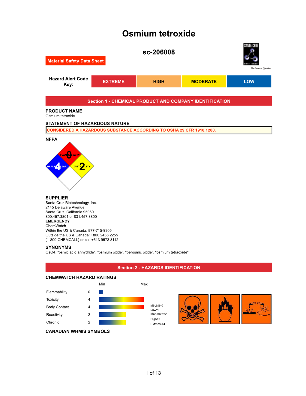 Osmium Tetroxide